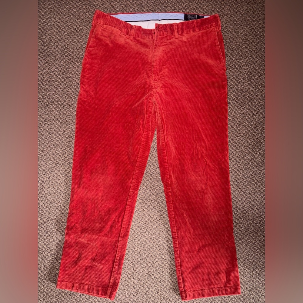 Polo Ralph Lauren Rust Red Corduroy Pants